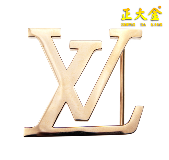 18K金LV皮帶扣