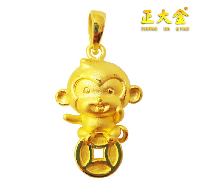 3D銅錢小(xiǎo)猴吊墜